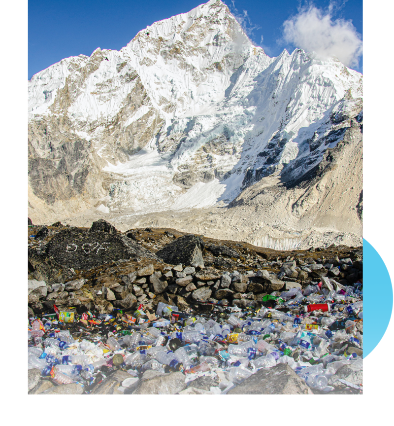 trash taking over beautiful mountains thrash near mountains