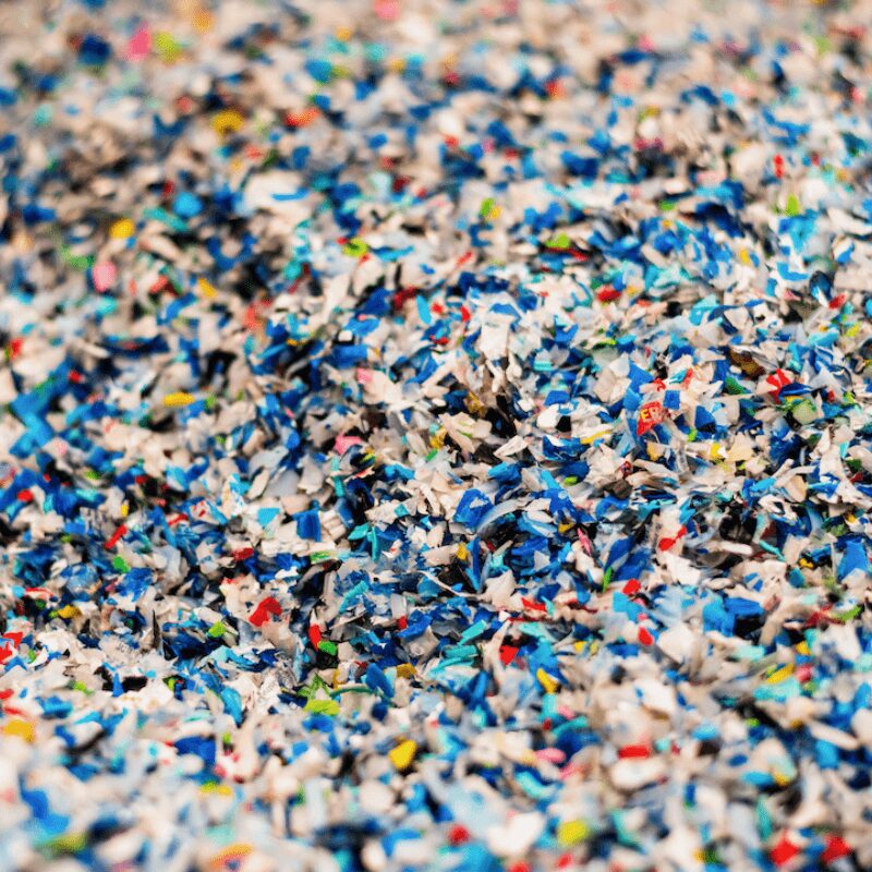 shredded-plastic-garbage-at-waste-recycling-factor shredded plastic garbage